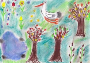 Tavaszébresztő Országos Rajzpályázat: Karcagi Dzsenifer rajza (1. helyezett)