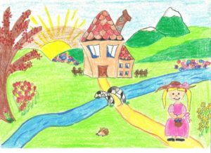Tavaszébresztő Országos Rajzpályázat: Máté Glenda rajza (2. osztály)